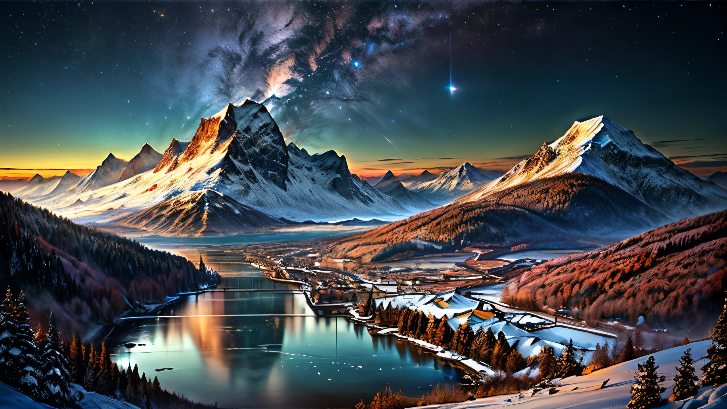 View of a mountain with a lake in the foreground , Switzerland, Beautiful Mountain background , in the Switzerland, Beautiful Mountain々, , Breathtaking Mountains々々, Breathtaking Scenery , Mountains and Lakes, Magnificent and astonishing, Switzerland, by Werner Andermatt, amazing mountains 々, Mountainous Regions, snowy mountains and ice , lake side mountain 々, Huge Hall々 is covered in snow , moutain, The giant and realistic Milky Way Galaxy ,