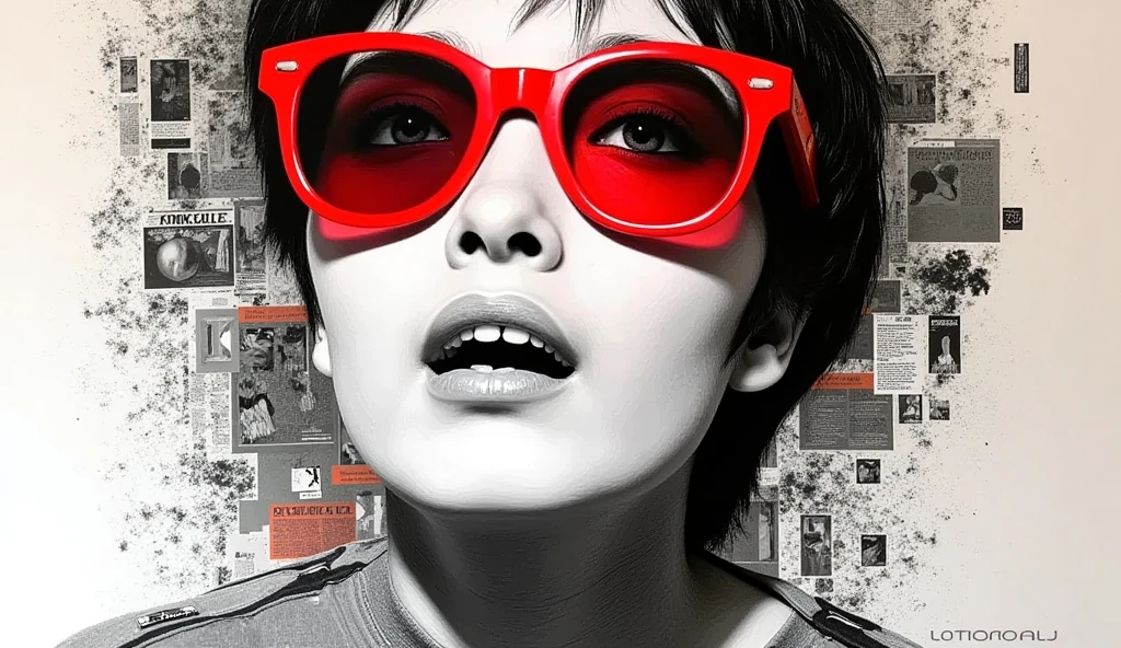 analog film grain texture,uncensored,surreal,photography aesthetic,natural light, technological dominance,kneeling pose,suggesting a tranquil,makeup artistry,softness,counter,exalted,vibrant red background,Hundertwasser,defined chin,envious,ethereal beauty,Deepwater stingray,oversized sunglasses