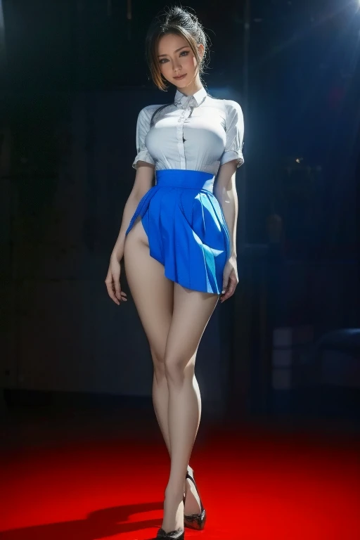 Masterpiece,Best quality,A high resolution, 1girl,From below,(Very thin and straight legs),,(Very long legs,Straight legs),,High heels,long leges,standing on your feet, Long legs as seen from the front, Perfect body,with perfect legs,(exteriors),full bodyesbian,cyber punk perssonage,dynamicposes,1girl,Elaborate Eyes,Brown eyes,eye shadows,putting makeup on,long hair, Detailed face, Detailed eyes, looking at viewert, blusher\(putting makeup on\), full pouty lips, Redlip,(long hair:1.3), (standing on your feet)Mechanically static,Mechanical summoning,(hair adornments:1.1),((((red ,Ultra shorts)))),Luminescent windings,,cyberpunk lights:1.1),neonlight,Fully mechanical and futuristic elements,technologies,The background is a traditional Chinese street,china town, the street, Skysky, cyber punk perssonage, paper lanterns, Neon Super Resolution,(Reality:1.3),1(Slim:1.2),dramatic lights,vibrant detail,Luxurious cyberpunk,the complex background,rendering by octane,Super huge breasts, ditail lips, pink lips, long hair, cleavage of breasts, beautiful asian girl, gal, shining skin, brown hair, dark skin, tanned skin, brown skin, gigantic breasts, JK , hi-school girl, school student uniform, chest bulge, 1 girl, heavy makeup, glowy skin, smile, (big breasts:1.5), lipstick, thick lips, muscular arms, muscular abs, muscular legs