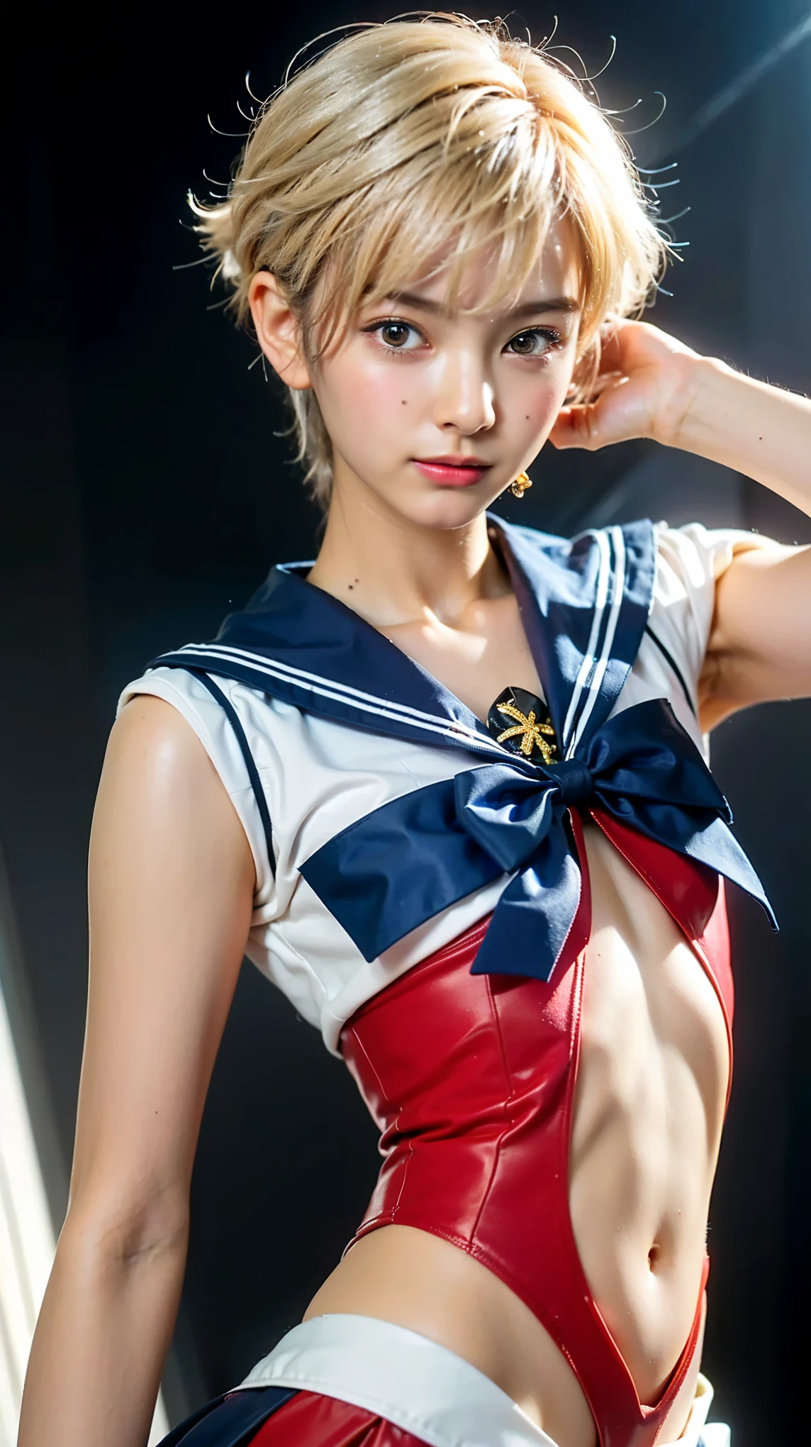 ((Photos in motion, Sex Photo, Take a full body photo:1.4)),
(Girls in cheerleading uniforms, Emphasize the chest, Wearing stockings:1.8),
(No bra, The shape of the nipples is visible,Beautiful thighs,Ultra-detailed skin,Small pores in the skin:1.2),
((Her body is incredibly beautiful and stylish, Her breasts are the most beautiful:1.2)),
((She is standing bent over beside the bed, She has an angry look:1.5)),
((She is being raped, She is pushed onto the bed, She is tied up and forced to kiss:1.6)),
((28 years old, Beautiful stylish lady, Naughty lips, Sexy body, Body facing forward:1.4)),
((Small breasts, Flat Chest, chest is slightly drooping:1.2)),
((Large bedroom, Cute Wallpapers, tissue, Spotlight:1.2)),
Eye focus, Narrow shoulders, Beautiful clavicle, Thin arms, Thin legs, The back of the hand is beautiful and feminine, Slim figure, Soft belly, Tight waist, Highly detailed face, super detailed breasts, Ultra-detailed skin, Fair skin, Shiny skin,
Ultra-detailed lips, Fuller lips, Thick and soft lips, Glossy pink lips,
Blushing, White teeth, blue eyes,
Beautiful actress makeup, Bruise makeup, Pink lipstick,
Dark brown hair, Delicate and soft hair, (Put your hair up, Fluffy short bob, ponytail:1.2), (Sweep your bangs to the side:1.2),
Stylish earrings,necklace,