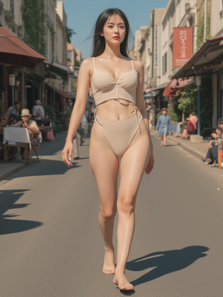 In 8K,Highest quality,The true picture,Intricate details,Ultra-high resolution,Depth Field,Masseter region,Natural soft light,Professional Lighting,One Girl,(cute:1.2),Very beautiful girl,Fine grain,((Black eyes)),(Brown Hair),(Short-haired),(prohibit),Perfect Skin,Glowing Skin,White skin,Fine skin,Big ample breasts,((Perfect Anatomy,Nice hands,Perfect hands,Five fingers connected to the palm,Precise needles without discomfort)),Perfect Bare Feet,Delicate legs,Perfect proportions,sexy,I can see your nipples,((No clothes)),((Thick pubic hair)),(Detailed vagina),Completely naked,High heels,Diving deep into the park,I can see your crotch,Show me your pan膣 in the street,Both legs are bent,Spread your legs in an M shape,,I can see your vagina,Thin thighs when viewed from the front、Very thin girl、Very small hips、Very thin arms、
((((No clothes))))
((((Thick pubic hair))))