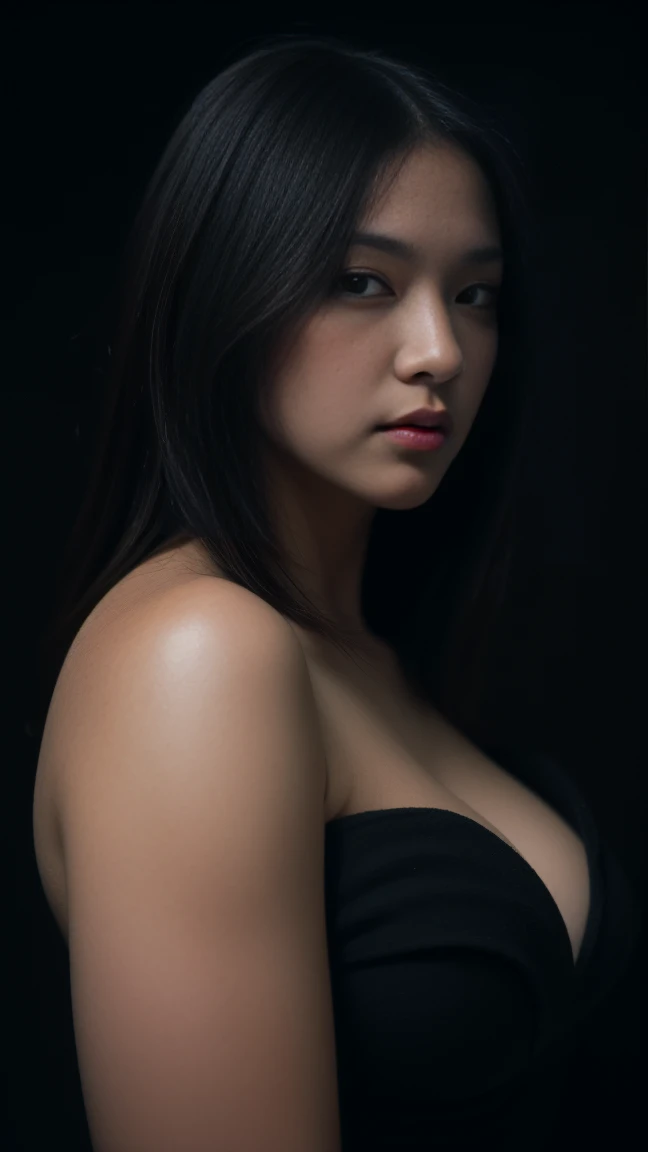 "Mulher sexy com corpo perfeito, estilo fotorrealista, desejo puro, Asian model, artistic nude."