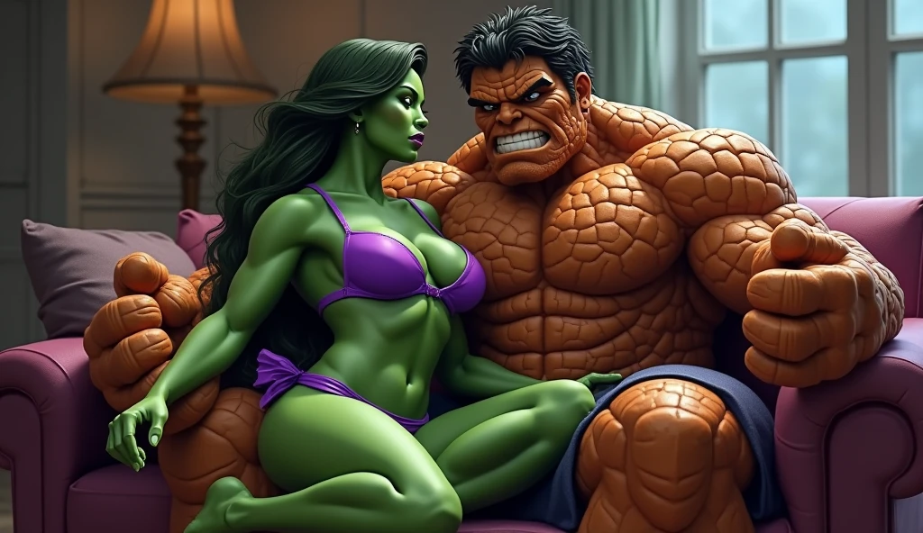 A beautiful women wearing greenn skirt and white bra sitting in the bed curl hair and skin colour black big boob sleeping with hulk