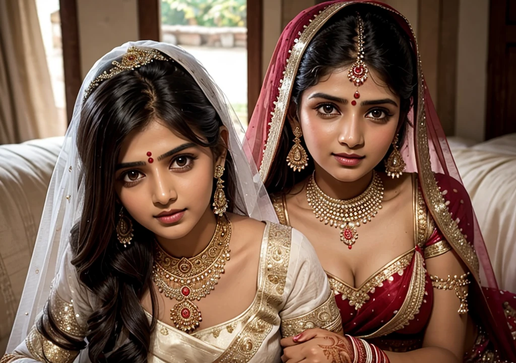 beautiful Bharat female looking directly at camera with Indian Punjabi dress full portion