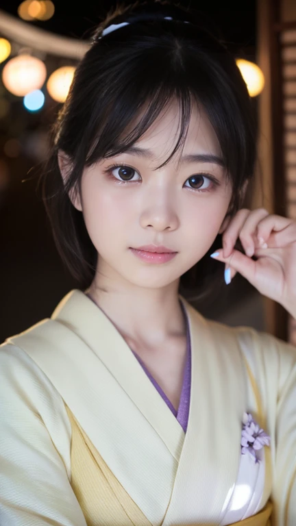 Best-quality, Masterpiece, Ultra-High-Resolution, (Photorealistic:1.4), Raw-Photo, front-view, 1girl, 15-years-old, the most famous Japanese idol, (sitting on Japanese-SEIZA, in Japanese-style room), leaning forward, looking at viewer, extremely cute face like a most popular Japanese idol, (((((extremely beautiful big-black-eyes))))), extremely beautiful black-short-cut-haired, extremely beautiful long-eyelashes, extremely beautiful skins, extremely realistic skins, detailed big-black-eyes, detailed SEIZA