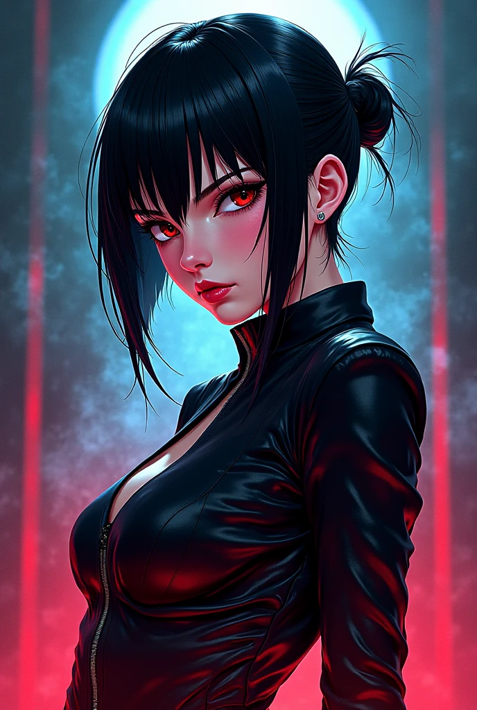 (masterpiece)(8k)(cute)(25-year old woman)(facing away, looking back:1.3)(1girl:1.5)(solo:1.8)(wild hair:1.3)(short hair:1.3)(black brown hair)(shiny hair:1.2)(hair over one eye:1.5)(hairbun:1.2)(small breasts:1.5)(flat chest:1.5)(perky nipples:1.3)(black pupils:1.4)(glossy skin:1.4)(glossy lips)(dark, glossy eye-shadow:1.6)(dark eyelashes:1.4)(soccer jersey:1.5)(soccer whistle:1.4)(soccer field:1.3)(piercing:1.2)(seductive pose:1.3)  rossdraws pastel vibrant, rossdraws cartoon vibrant, style anime 8k, beautiful portrait, artgerm colorful!!!, ! dream artgerm, beautiful anime girl, styled digital art, art wallpaper 8k, digital art, extremely detailed artgerm,