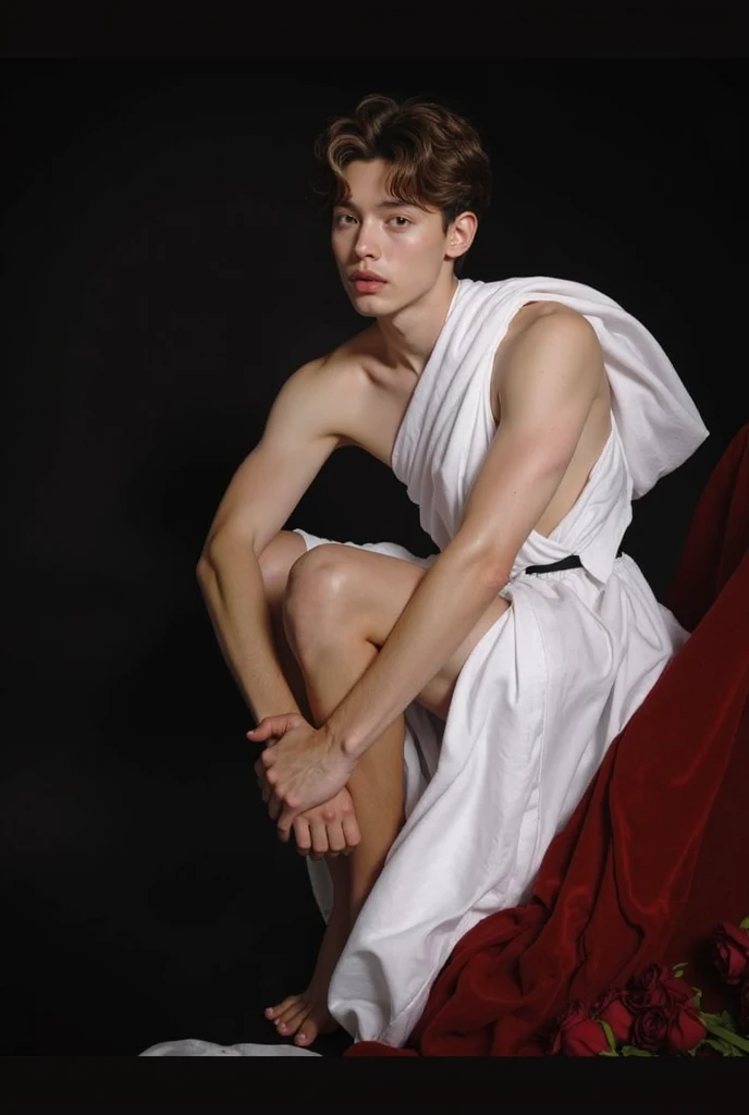 1boy, bulgej8, full body shot, full body angle visible from head to toe, full hd, arms detail, body detail, legs detail, face detail, feets detail, feet on the floor, hands detail, long curly hair, shaggy hair, slender body, soft thin face, wearing thin transparent slip underwear, huge bulge in slip underwear, marble portal, and stone staircase, wearing silver sneakers, standing in dynamic pose, big orange erfly, hare on the staircase, dramatic lighting, full body, body hairless, domi, white or white skin, boy soft face, gighly light, highly detailed, looking at the audience, photography, detailed skin, real person, crazy detail, hype maximization, lighting complex detail , Highly detailed, Digital painting, artstation, concept art, smooth, sharp focus, illustration, Unreal Engine 5, art by Ross Tran and Greg Rutkowski and Alphonse Mucha, Show men only .8k Ultra HD, dslr, dim lighting, high quality, film grain, Fujifilm XT3, 2-person, two-person model. hype surrealism, hype surrealism, by Shen Quan, perfect body, beautiful young male model, an attractive man 18-2 aesthetic, Sunshine sports student, asianboy, bulgej8, Noosphere, fantasy dark, light and cold aesthetics,