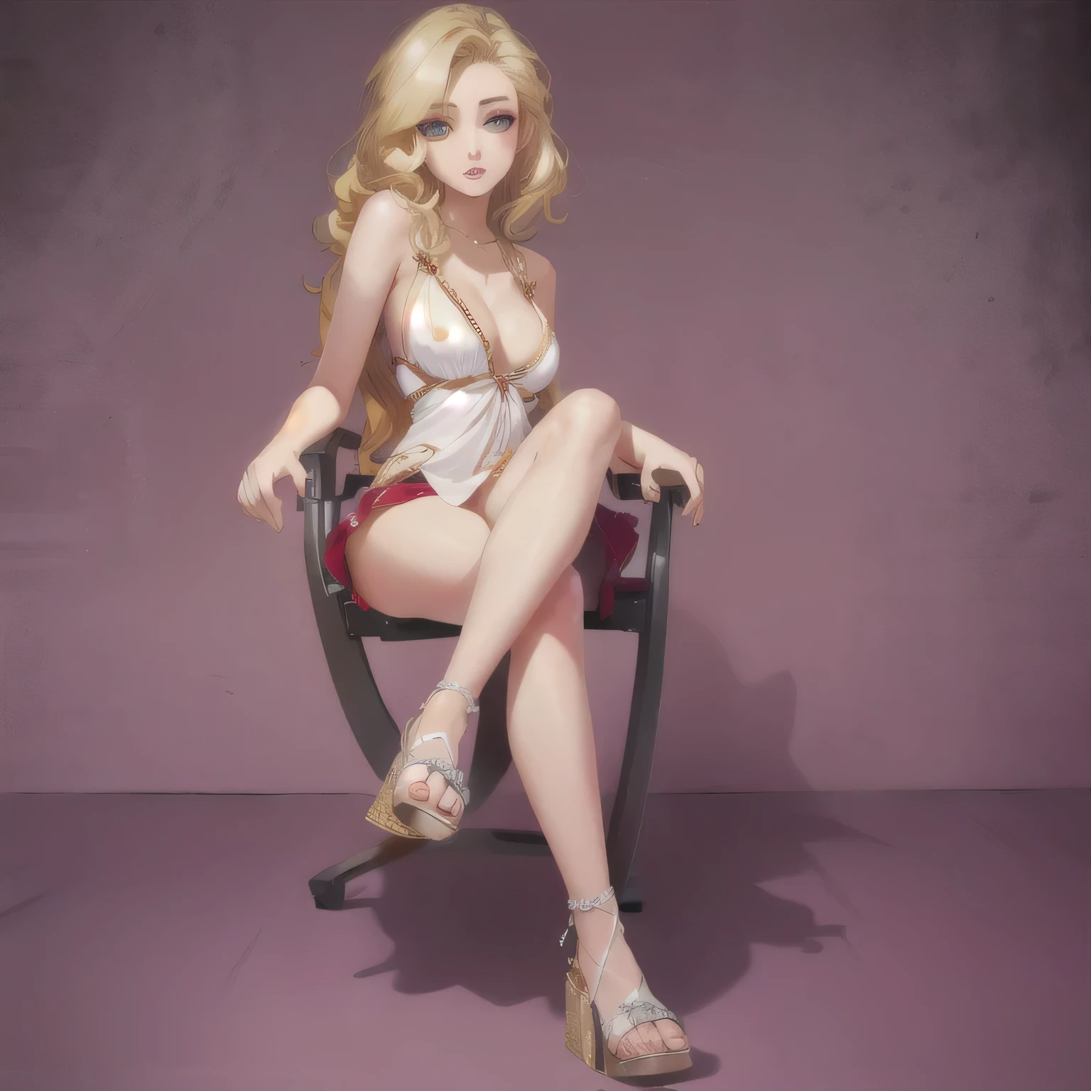 ((central stand,(((The center of the table is a triangle))))),Spanning a pedestal,blush, wide eyed,Lower hands，Beautiful breasts,,(fullnude:1.4）,Spread your legs apart , Cinematic lighting, hyper HD，Front view，Full body photo，