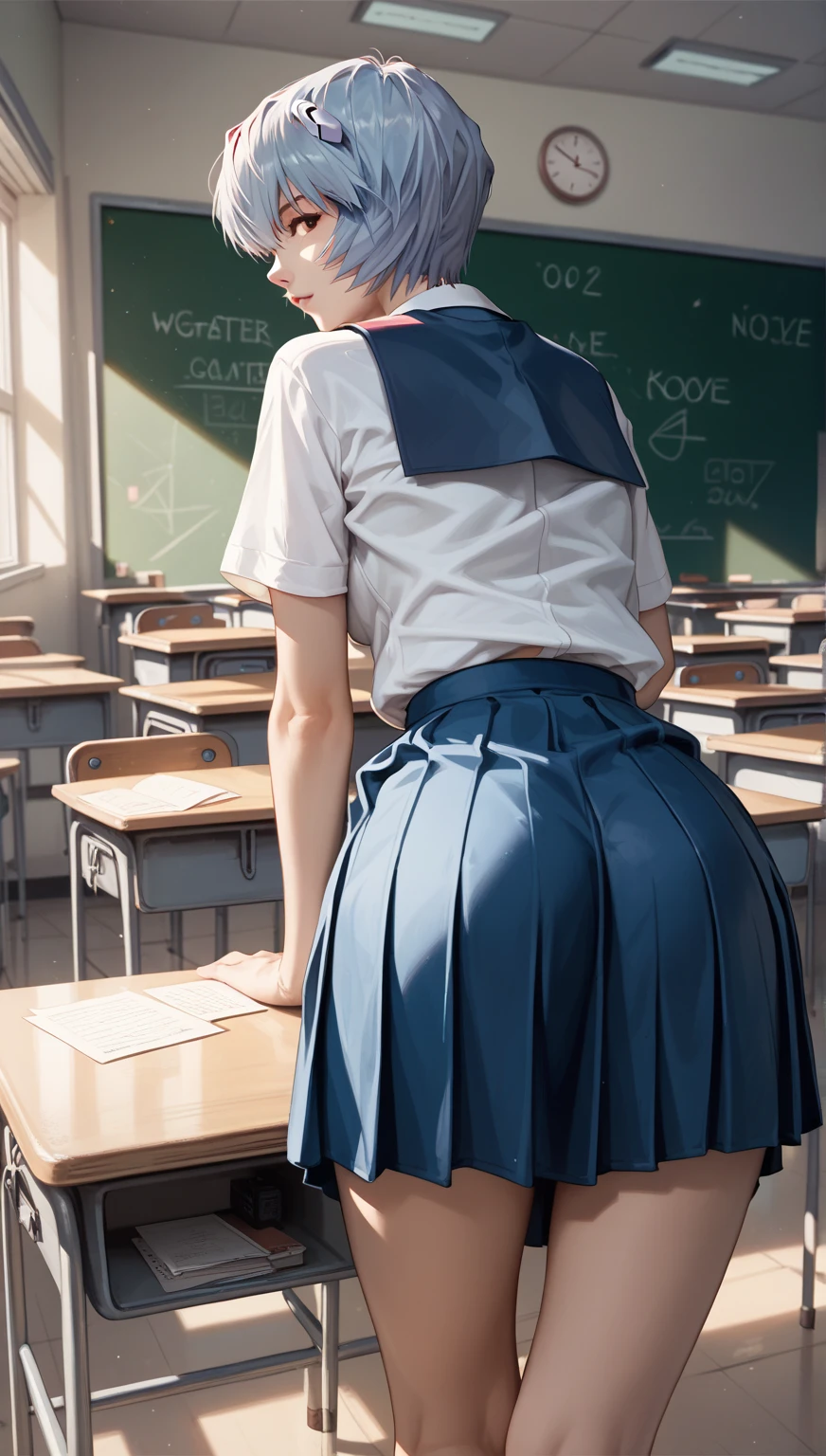 ((velocity)),Attacked by farts, (((Women farting))),(girl farting while write on the blackboard),velocity,)(a female middle school students),(wearing a school uniforms),(her butt facing screen)) (short blackhair),(Asian woman),(clashroom),(masterpiece:1.2、top-quality, best-quality)、(the Extremely Detailed CG Unity 8K Wallpapers、ultra-detailed、Best Shadows)、(细致背景)、(The best lighting、extremely delicate and beautiful)、depth of fields、1girl in、独奏、