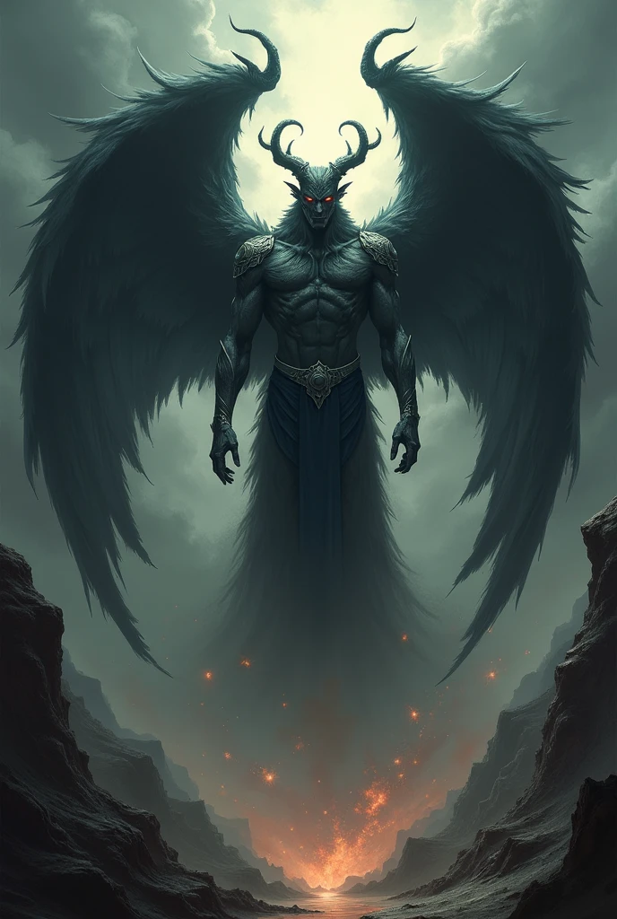 Generate a robot angel,devil,mosntruo