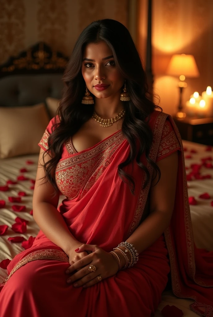 Wearing a sexy satin saree with strapless silk Bra, sexy Indian bigg boss housewife, 