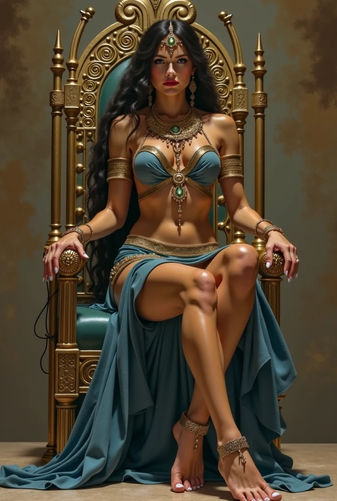 Cleopatra vii cuerpo labios rojos 