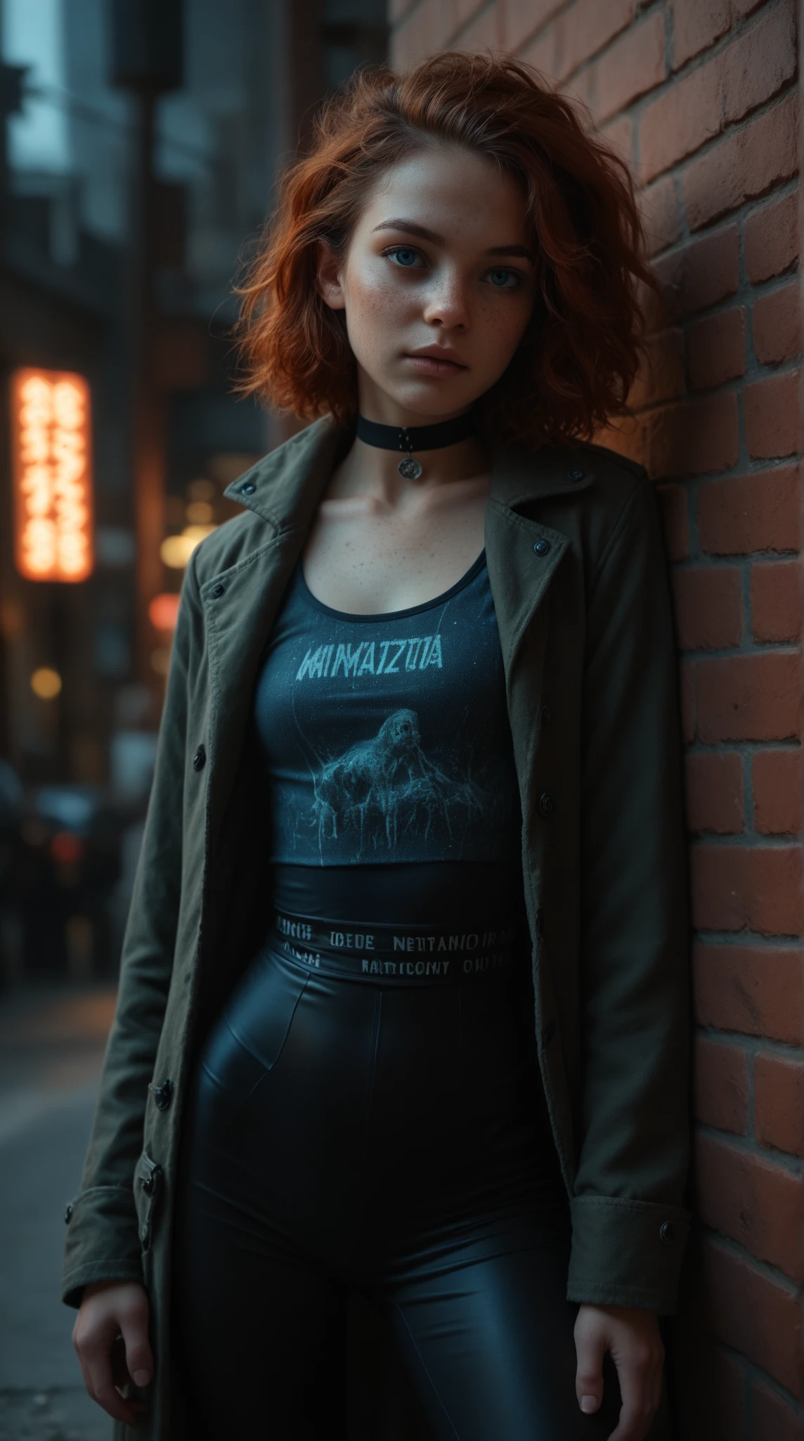 DEN_lumi_steamgirl,
(cityscape:1.2) scene posing on the (rooftops:1.2) at (sunset:1.2) wearing clothes, wearing trousers and a top, (plain top:1.2), (top:1.2), (trousers:1.2), (cityscape:1.2), (night time sunset sky:1.3), (dark:1.1), (evening:1.2), vibrant sky colours,
bokeh, f1.4, 40mm, photorealistic, raw, 8k, textured skin, skin pores, intricate details <lora:epi_noiseoffset2:1>, epiCRealism <lora:ClothingAdjuster3:-1>