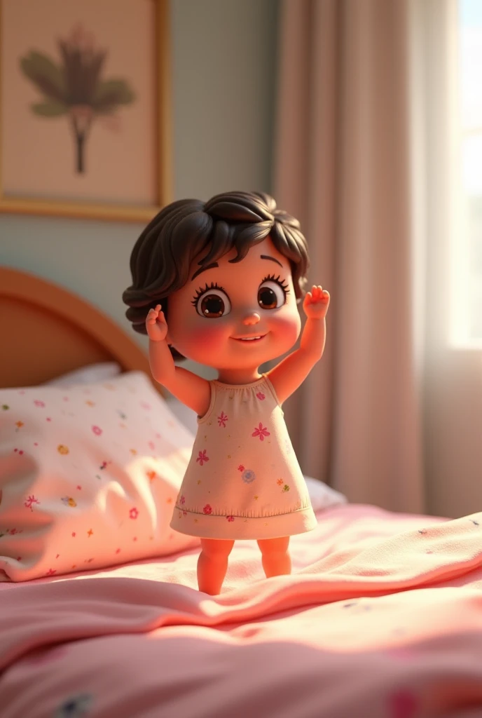 ((masterpiece, best quality)), full body, (solo 0.6), Dora, bracelet, (dark skin 0.6), dark brown hair, brown eyes, (brown nipples 0.6), indoors, night, sheer white transparent nightgown, white panties, grinning, (gigantic breasts 0.6), gigantic butt, reading a book, standing, adult