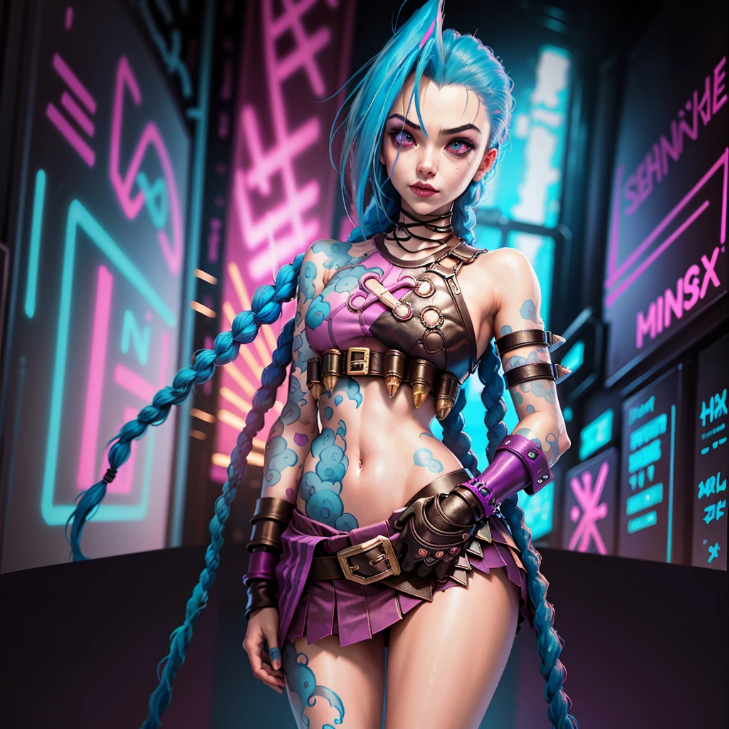 Beautiful anime painting of sexy cyberpunk catgirl, multicolor hair, swishing tail, full body, trending on artstation, 8k, masterpiece, graffiti paint, fine detail, full of color, intricate detail, golden ratio illustration, by tim okamura, victor nizovtsev, greg rutkowski, noah bradley --auto --s2