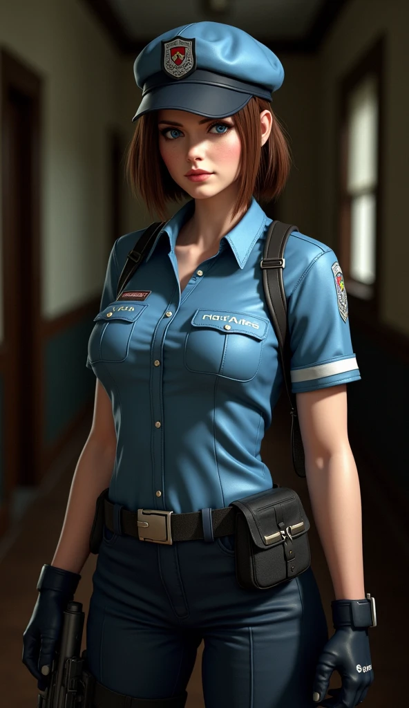 (policewoman uniform:1.2),downtown at night,red uniform,miniskirt,black pantyhose,police car,Full body shot, 
best quality, highly detailed, masterpiece, absurdres, (detail face,detailed eyes, detail hair:1.1),remarkable detailed pupils,photorealistic, realistic,detailed skin texture,
1woman,(solo:1.2),(smile:1.2),(glasses:1.1), shorthair,<lora:hairdetailer:0.9>,(gentle smile:1.3),
large breasts, narrow waist, 
(gular face:1.1), (lips+makeup:1.1), eyeliner+eye makeup,
<lora:add_detail:1>,