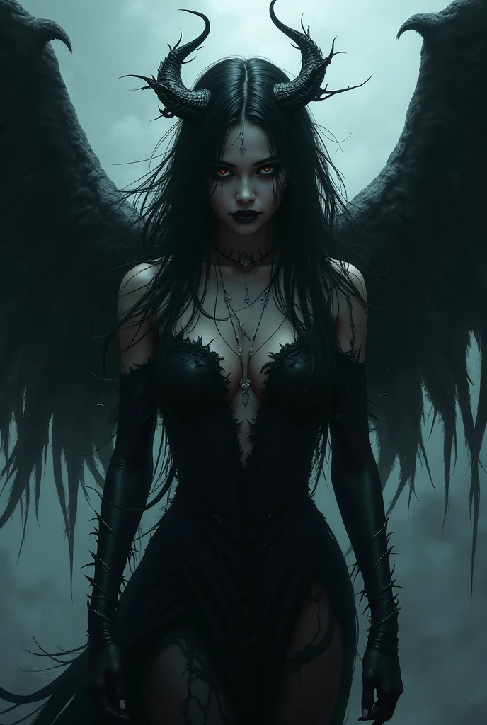 (Dua Lipa) (best quality,4k,8k,highres,masterpiece:1.2),ultra-detailed,realistic:1.37,epic art,colorful scary angel,(Apterus:1.5),oil painting,angry eyes,dark wings,vibrant colors,mysterious background,heavenly atmosphere,glowing halo,intense emotions,expressive brushstrokes,haunting presence,ethereal beauty,foreboding shadows,ominous lighting,dramatic composition,demonic features,sharp and detailed feathers,distinctive textures,contrast between light and dark,awe-inspiring,otherworldly,divine,fantasy theme,mythological creature,impressive wingspan,dynamic pose,ominous clouds,fallen angel,intricate details,captivating,unforgettable,visually stunning