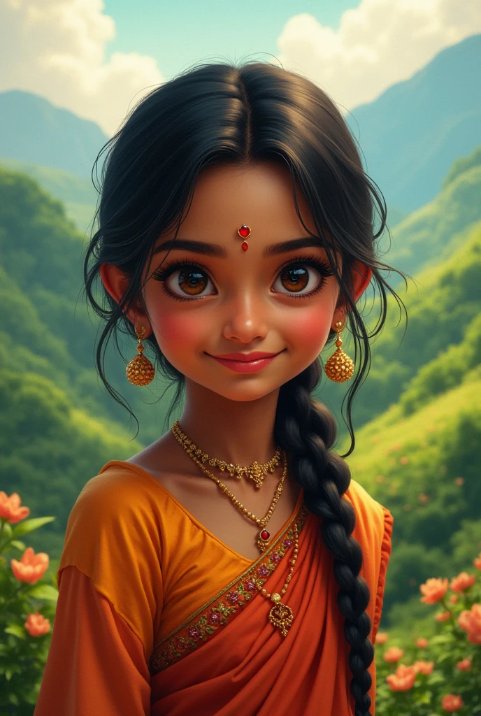 A girl with natural beauty and long hair she is a Kerala girl that girl was zero makeup she is a Christian girl she have a jesus cross pendant in she's neck she have a red saree she was medium sized body she have a small smile she's face shape is square. She have blue eyes she has a Kerala girl she was looking like a small girl
