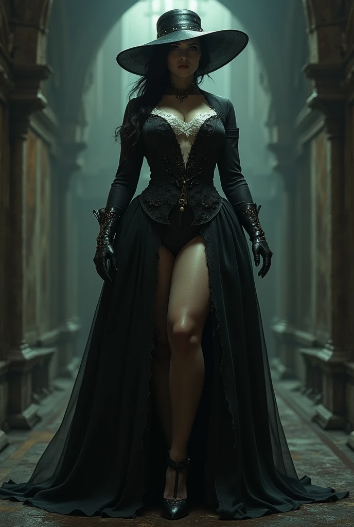 wanderfull woman in vampire mode, realistic, full body