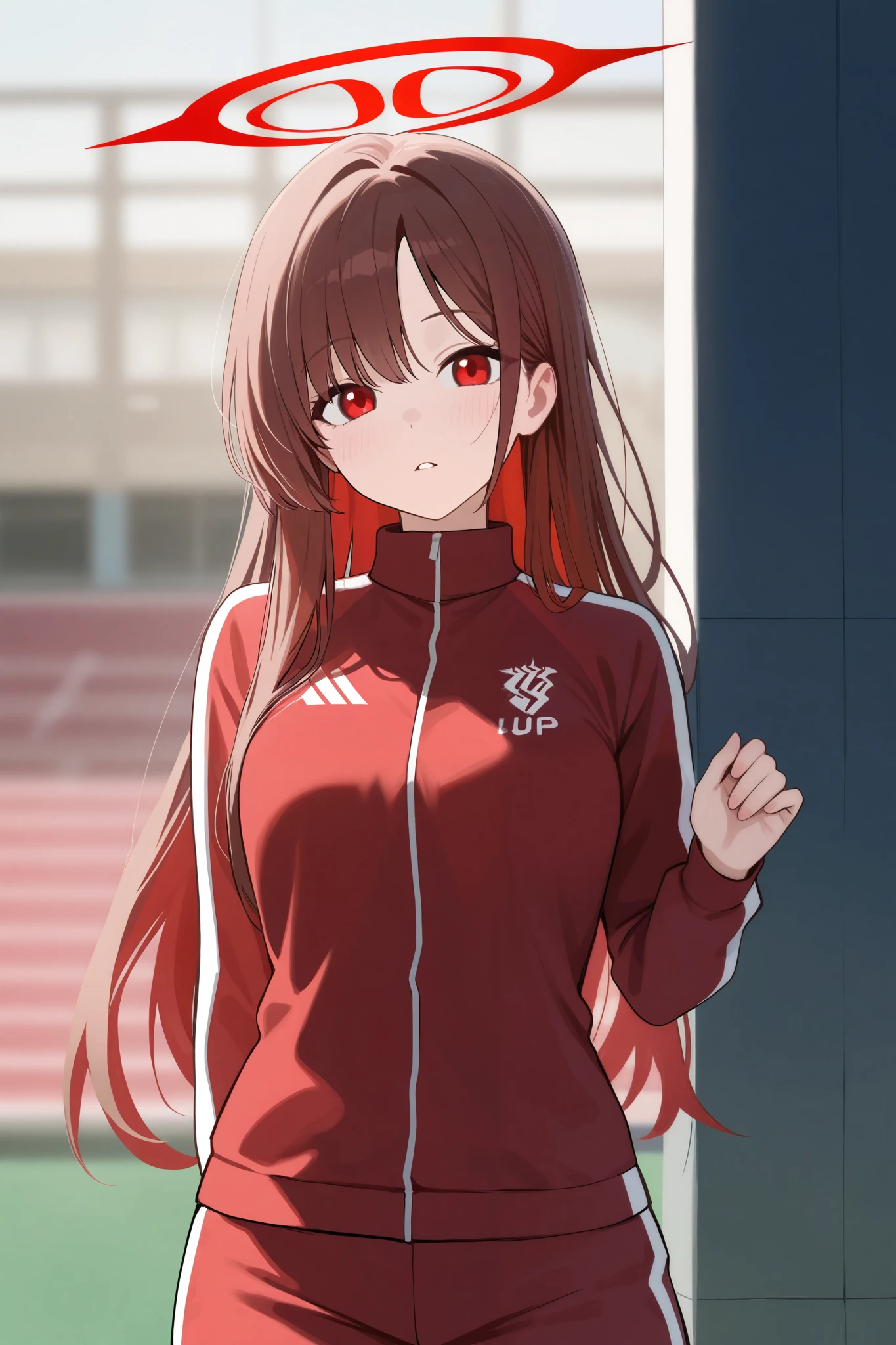 Beautiful and mature Girsi female college student,wearing track and field suit,Off the track and field,((Slim,Petite)),Photoreality,photore,tmasterpiece,hentail realism,hentail realism,Photoreality,hight contrast,The photorealistic digital art trend is detailed and realistic in Artstation 8k HD HD, A detailed, skin textures, ultra - detailed, realistic skin textures, armature, best qualtiy, 超A high resolution, (真实感:1.4),, A high resolution, A detailed, RAW photogr, Sharp, author:Lee Jeffries Nikon D850 Film Stock Photo 4 Kodaport 400 Camera F1.6 shots, Rich colors, Ultra-realistic realistic textures, Dramatic lighting, unrealengine artstation cinestill 800 trends,