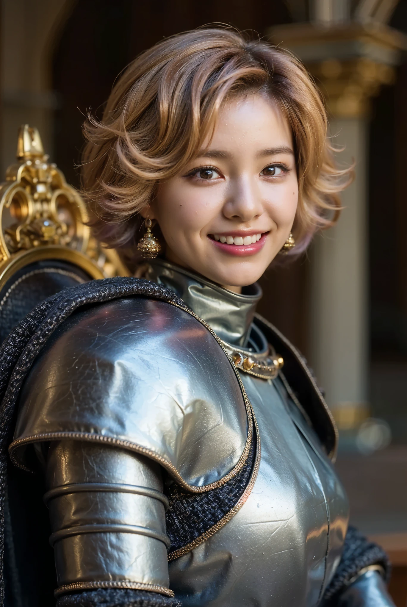 (Completely live action:1.37), (Amazingly realistic textures:1.37), (masterpiece, best quality:1.2), (8k uhd, 16k, 32k, ultra high res), amazingly realistic skin, amazingly realistic photo, superrealism, (photorealistic:1.37), (RAW photo), ultimately realistic, (ultimately realistic all details), (ultimately realistic all textures), super realistic lighting, super realistic shadow, (japanese girl:1.5), ((young face)), smiling, happy, super realistic face, ultimately realistic skin, ultimately realistic eyes, (mascara:1.35)ultimately realistic background, ultimately realistic detail up, kkw-ph1, ((drooping eyes, cyberpunk-style cyborg girl, amazingly intricate details, Anatomically perfect hands, mechanical body, Acrylic coated body, blue metallic color, ultra glossy texture, purple hair))
