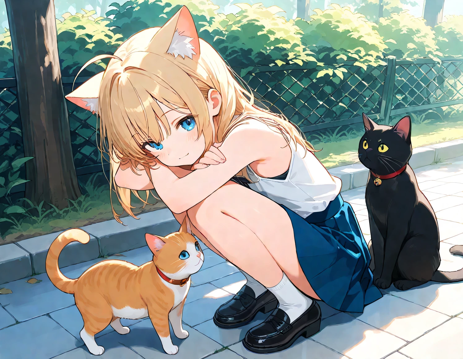 (masterpiece), (best quality), (ultra-detailed),
animal, cat, focus cat, outdoors,