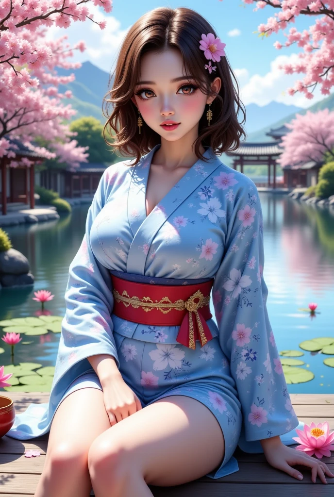 (Jedi meditation:1.3), serene photo,1girl, Jedi master in deep meditation, in jedioutfit, sitting cross-legged, (desert oasis:1.1), surrounded by blooming desert flowers, harmonizing with the Force, spiritual retreat, transcendent tranquility, desert enlightenment, Absurdres, hdr, ultra detailed illustration, extremely detailed face, RAW photo, film grain, skin pores, trending on deviantart