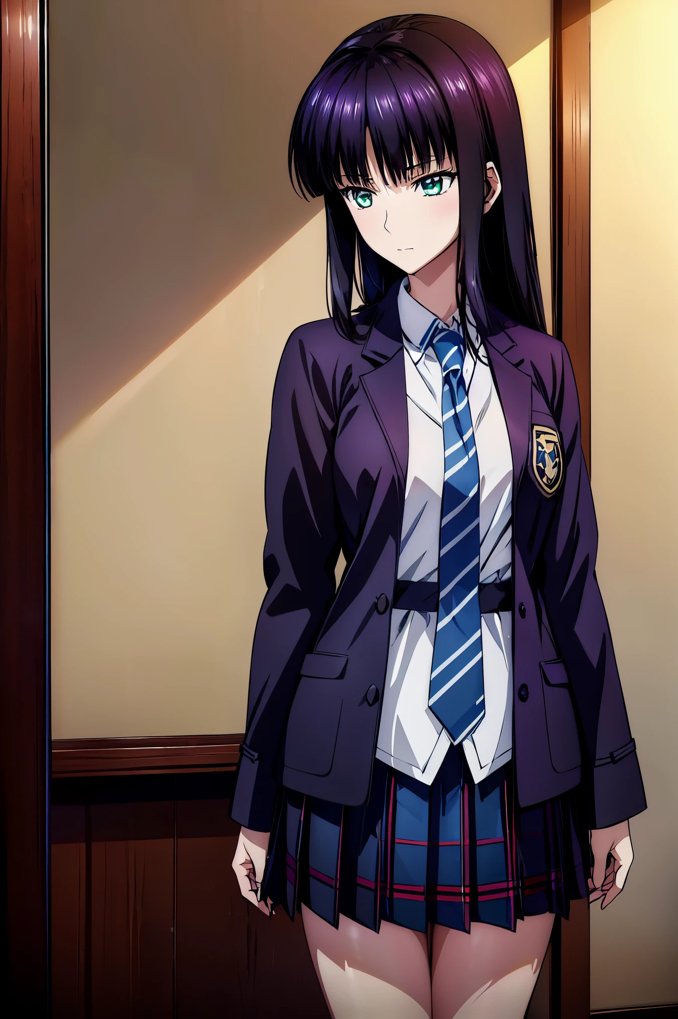 赤 purple hair, green eyes, eyes like jewels, Ultra High Resolution, ((( green eyes))),赤 purple hair, beautifulアニメ高校の女の子,(Masterpiece:1.2, 最  high quality ), ( is present, photo is present:1.4),  beautifulイラスト, (  natural light , Movie Screenplay  ), nsfw,  watch viewers  , COWBOY SHOOTING ,  front view:0.6,  1 girl,  Japanese, university student の女の子, Perfect face,  beautiful髪,  beautiful顔,  beautiful and amazing eyes,  beautiful鎖骨,  beautiful体,  beautiful胸,  beautiful太もも,  beautiful足,  beautiful指 , (((  navy jacket  ),  Light Blue Collared Shirt,  Dark Blue Pleated Mini Skirt Vibrator  ,  Black Socks ,  blue tartan ribbon tie  )), ( beautiful風景),  evening , Riverside, walk,  smooth anime cg art  , 魅惑的な  Anime Girl  ,  Let's Make a Girl in a Long Coat  ,  high definition,  very detailedなイラスト,  High Resolution Faces in a Gorgeous Guest Room  ,  RAW photos in the loop,  film grain ,  standing , UHD and 8K Connection  , 長い赤  purple hairと green eyesをした  Anime Girl  ,  anime moe art style  , 若い  Anime Girl  の接写,  smooth anime cg art  , beautifulアニメの university student の女の子,  anime moe art style  , シュールな university student の女の子,  Anime Girl  , 魅力的な  Anime Girl  , シュールな university student の女の子, GIRL WITH SHINY CLOTHING  ,  high definition,  CG Details  ,  high quality shadows,  beautiful、delicate face、All the details , ディテール beautiful DELICATE EYES FULL OF DECISION,break(  High Resolution 8K Wallpaper  ),(高度に  CG Details  8kの壁紙),Makima (  chainsaw man ),Scathach ( destiny /  Grand Order Required ),reika shimohira ,  high definition, とても繊細で beautifulCGイラスト,最  high quality ,  is present Feeling , is present fabric, is present texture,(((  debris flies))), (((最  high quality ))),8k,At 32k,Masterpiece,  beautiful and charming anime woman ,  supermarkets,  very detailed,  high definition,シュールな university student の女の子,Masterpiece, 最  high quality ,  high quality , Freshness ,  high quality texture,  high quality shadow,  high detail,  sex,  1 girl, university student , alone,I, alone, alone, ADULT BIB , beautiful長い脚,  beautiful胸,  beautiful太もも,  Tight Legs  ,  beautiful leg line ,  Slender Waist in an Unmanned Bar  ,Mature body girl, big breasted with a cross eye,  beautiful胸,reddish  purple hair,  purple hair, BLACK CURRANT HAIR , charming  Anime Girl  ,  colorful hair,  Straight Hair  ,shy smile,幸せそうなsmile,  Brilliant Appearance  ,cute smile,Cool Beauty, beautiful女性,  handsome face  ,  beautiful写実性,  Attractive Figure ,  enchanting face  ,  Calm Expression  , beautiful髪,smile,  colorful eyes , green eyes,Jade Eyes, beautiful目,bright eyes, DELICATE EYES FULL OF DECISION, Jewel Eyes ,Jade Eyes,( green eyes:1.5), charming face,8 heads,:171cm,彼女は首に  necklace 身に着けています,  necklace ,beaded  necklace ,Magatama Accessories,smile
