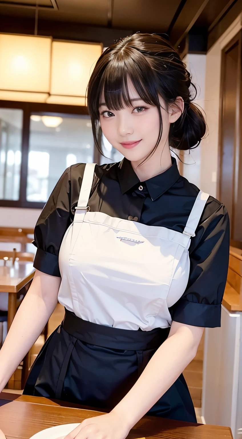 4K,8k,Masterpiece，Realistic），Super Resolution:1.3、Real、（Japanese:1.3）、　RAW Photos、（Realistic:1.7）、looking at the camera、Symmetrical face、（Beautiful face in every detail）、Good looking、Age 25、Japaneseアイドル、Beautiful eyes、Natural Makeup、Cleavage、smile、conductor、train、short hair、See-through、、Wear a white blouse、Show a little underwear、Bold behavior、Sexy Uniform、Uniform cap、Outdoor、Station platform、night、from above:1.5
