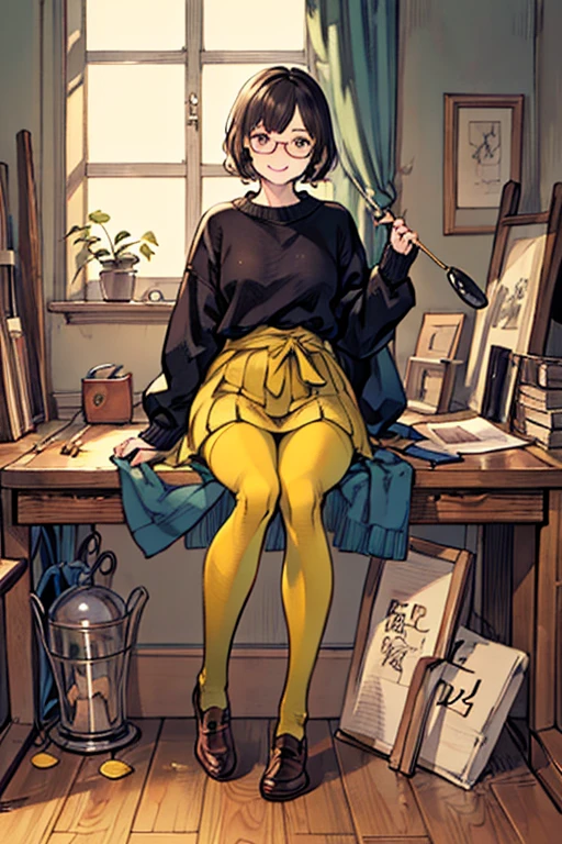 Undress, beautiful buttocks, lying on the table, Unbuttoning his shirt, Undress, Spacious room with large windows, white shirt, black tight pants, sexy body, teats, bare buttocks, beautiful breasts, bare buttocks, waist, tmasterpiece, beste-Qualit, portraite of a, a 1girl,makima \(chainsaw man\), solo, standingn, redhead hair, hairlong, braided, (bright glowing eyes: 1.4), (golden eyes: 1.3), dilated pupils, quiff, Average Breasts, white shirt, tie, opinion, ssmile, looking a viewer, (interview:1.3), hight resolution, (facial focus:1.4), (gaze at the viewer:1.15), (black backdrop,)