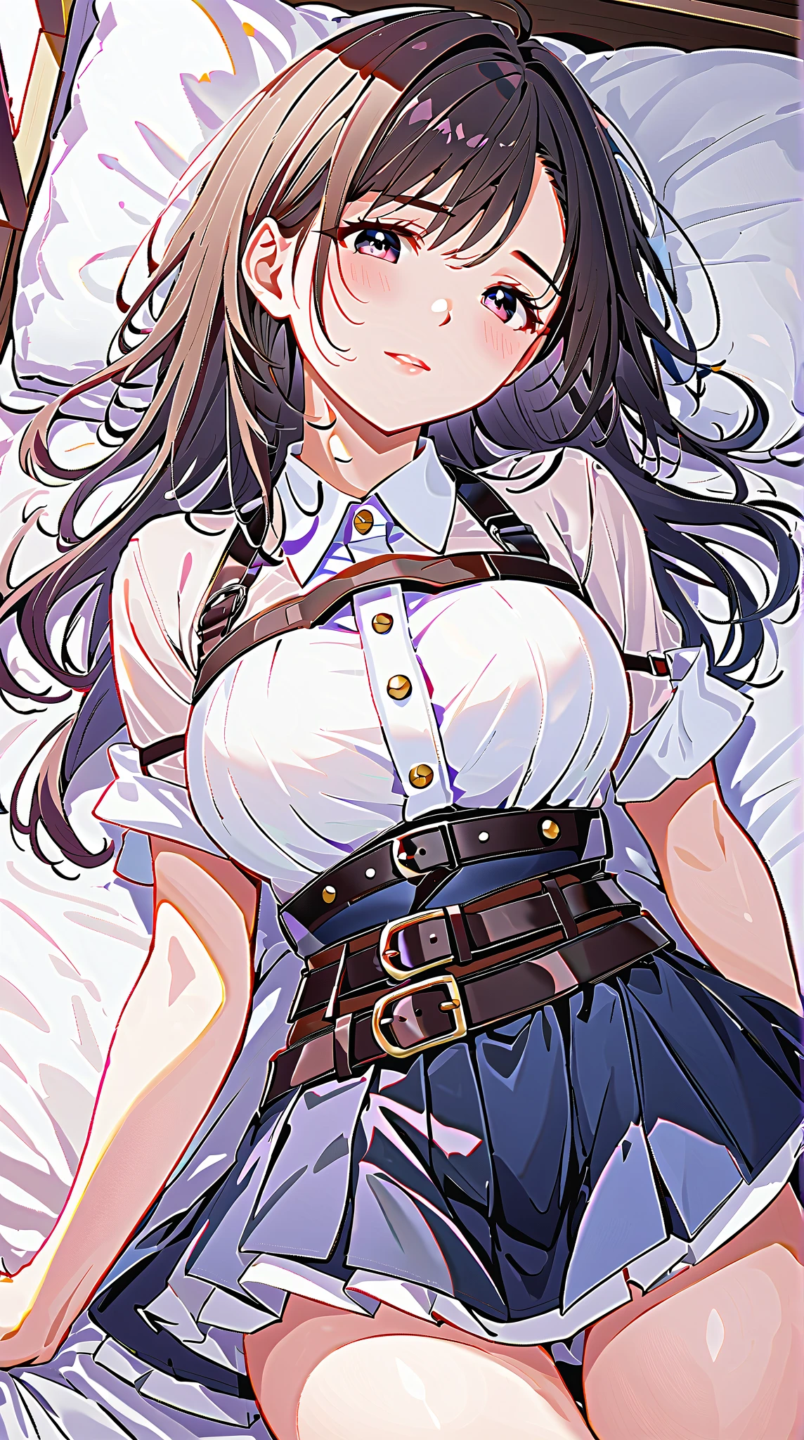 <lora:lcm_lora_sd15:1>,
(masterpiece,best quality,8k,beautiful and aesthetic:1.2),
solid-best-physical-appearance-perfect::2,
cosplay,(HUGE BREASTS:1.3),wind,(floating hair:1.2),PERFECTEYES EYES,narrow_waist,slender,skinny,(dynamic_angle),sexy posture,
<lora:(zd)iSJRr>h<.CHAR-KaedeJohanNouvel:0.9>,
KAEDEJOHANNOUVEL,blue eyes,brown hair,wavy hair,LONG HAIR,
full-face blush,blush,smile,
((covered nipples)),upper body,
YURIGAOKA GIRLS ACADEMY SCHOOL UNIFORM,neck ribbon,black ribbon,cropped jacket,long sleeves,puffy sleeves,shirt,white shirt,skirt,high-waist skirt,black skirt,BLACK PANTYHOSE,frills,buttons,
outdoors,day,building,
<lora:[R]Xn}0{LORA.add_detail:0.2>,
<lora:[OMQ*S][vw<w[.locon_perfecteyes_v1_from_v1_64_32:0.6>,