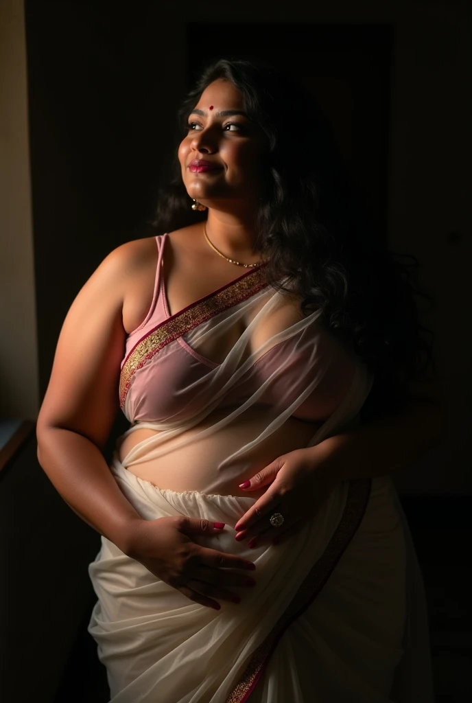 Day scene, full body photo of a plus sized 45 year old indian with a man from top view, (Masterpiece, Best Quality, High Resolution), office Background, (cum Splash on her breasts and nipples, cum Splash on her face, Splash of cum, cum Splash on her blouse, cum Splash on her eys), Sweet 25 year old South indian women sitting on her knees in a crowded party hall with a man, hour glass body red lips, silver colour silky gown, lightly makeup,ultra realistic, realistic, look at viewer (cinematic:1.3), intricate details,