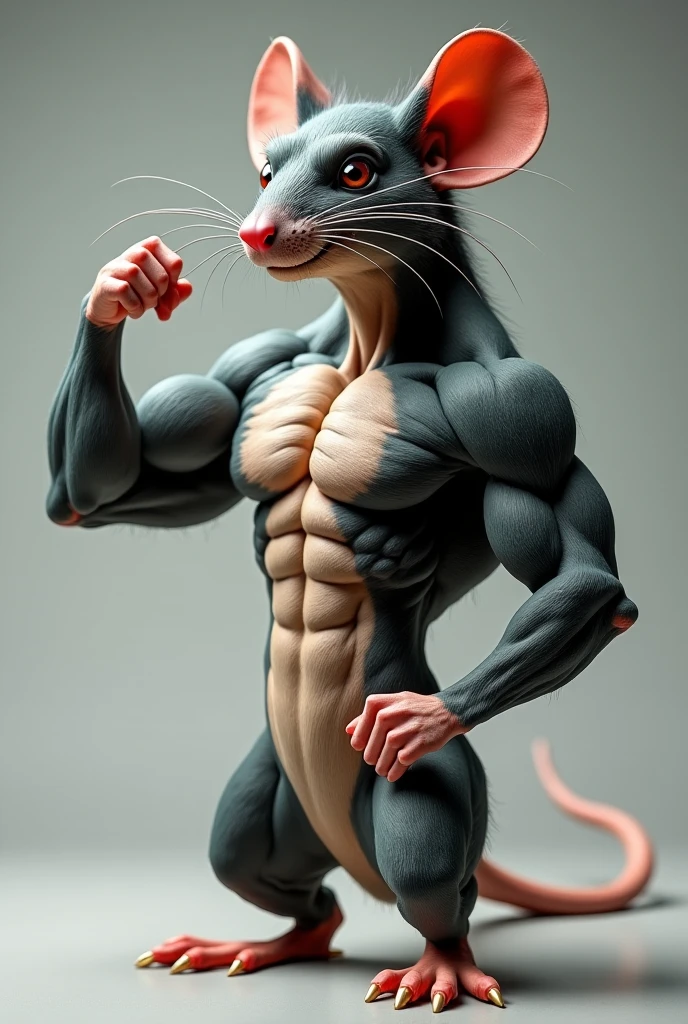 Muscular (possum:1.2) shows its biceps <lora:Possum:0.7> <lora:blindbox_V3:0.6> chibi,