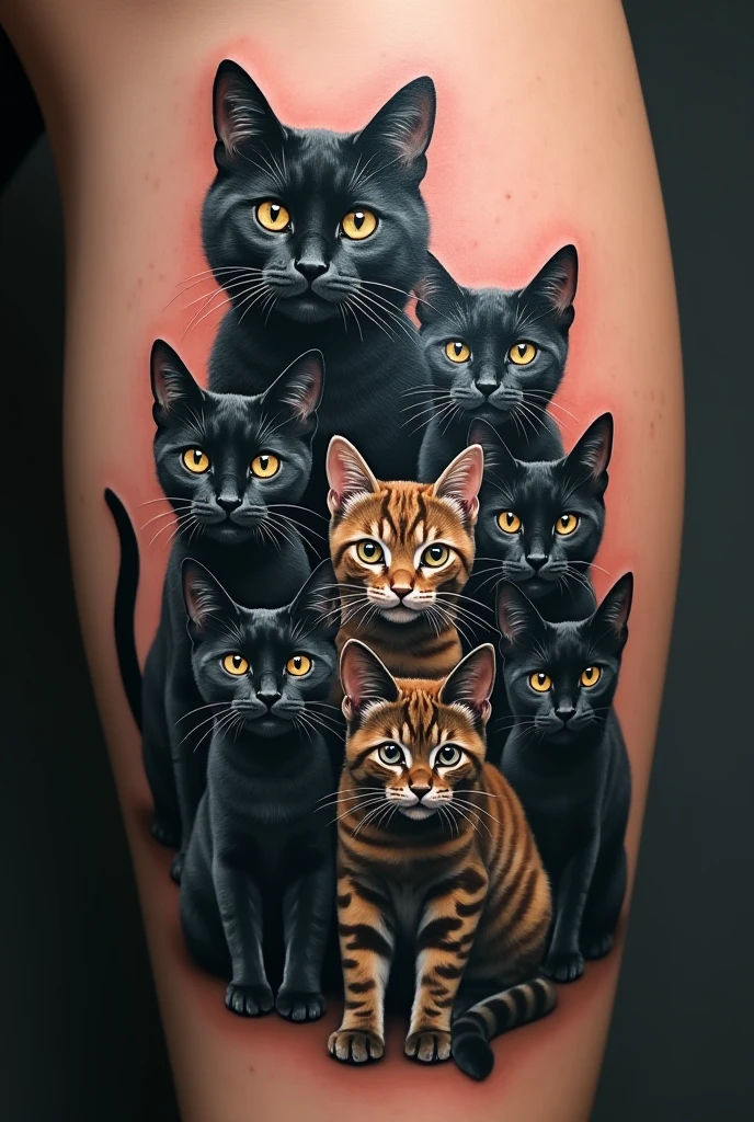 Cat tattoo in gym