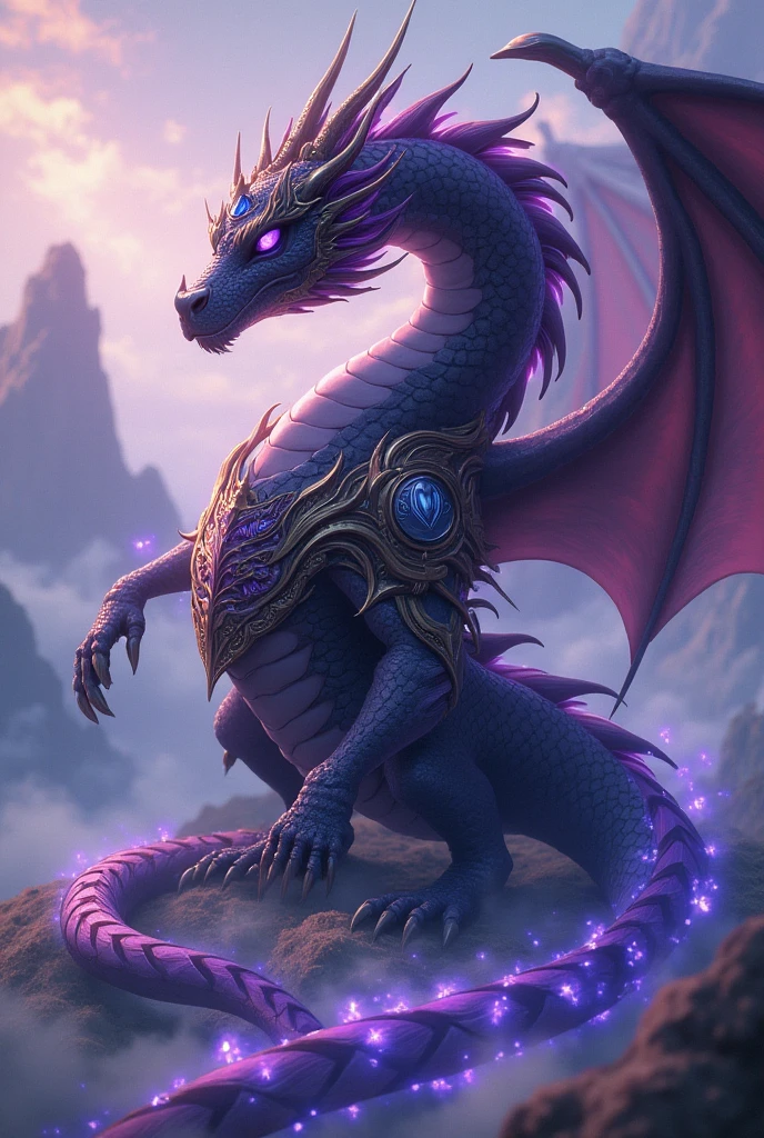 An dragon with iridescent scales and beautiful colors 4k, best quality of masterpiece 