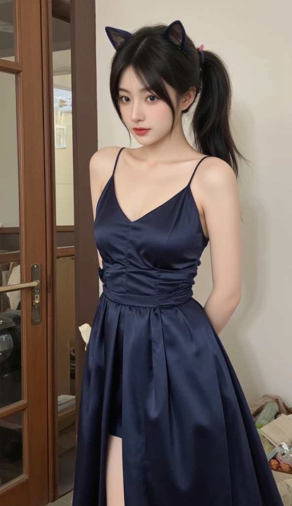 (full bodyesbian:1.5),(1girll:1.3),(view the viewer:1.4),(anatomy correct:1.4),(Sit on top of the hill:1.2),(Wearing a dress:1.2),(Accurate and perfect face:1.3),(Long legs:1.3),hyper HD, Ray traching, reflective light, structurally correct, Award-Awarded, High detail, Fade-in and fade-out shadow contrast, Face lighting ,Cinematic lighting, Masterpiece, super detailing, High quality, High detail, Best quality, 16k,High contrast,