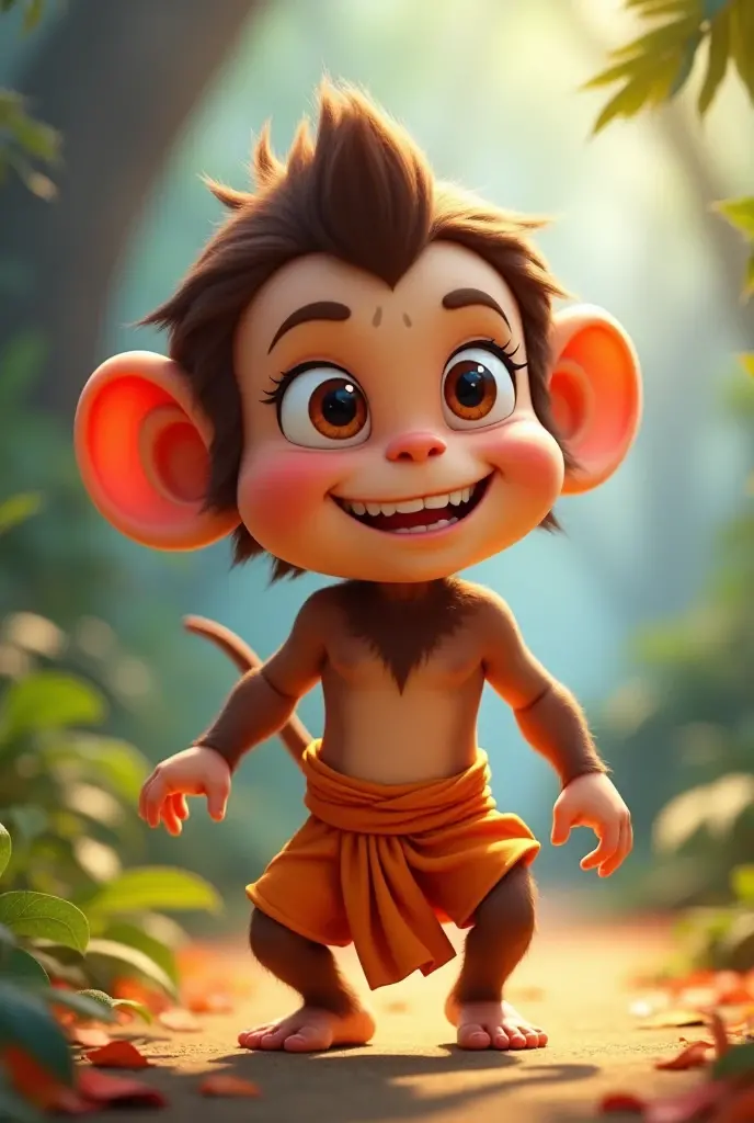 Animatic cute image of young Hanuman ji 