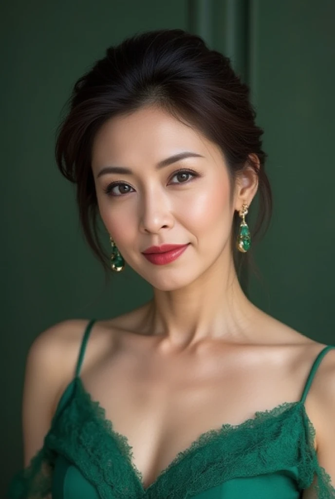 Highest quality, 8K resolution, masterpiece, Professional photography, 30 year old beauty, Walk through the downtown area at night, (Elegant and stylish crimson top), Face close-up, ((look forward to)), (((View your audience))), smile, Wrinkles around the eyes, Standing Elegantly, Plump and soft body, Elegant and beautiful long wavy hair, Shapely breasts, Perfect Makeup, Beautiful lipstick, Elegant eyeshadow, Ultra-high resolution glossy skin
