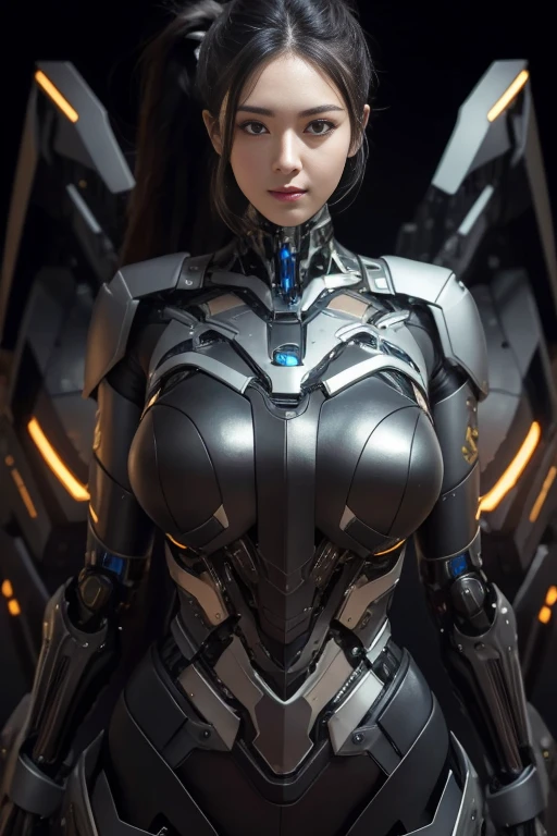 Masterpiece, Full Body Shot, Caustics,
reflection,
Ray Tracing, Devil's Theme, Star Cloud,
Dark aura, Cyber Effects, (One girl:1.4), alone,alone,Golden Mecha Museum,Machinery Parts, Robot Joint,Single Mechanical Arm, headgear, Mechanical Aura,Star Halo,Complex Mechanical Body Suit, Mecha Corset, generally, Full Armor, Very long hair,Gray Hair, Hair between the eyes, Multicolored Hair, Inner hair color, Red eyes,Glowing Eyes,Eye Tracking, Random Expressions,Random Action, Ancient Japanese architecture,Pool, Starry Sky,Skyline,Perfect body