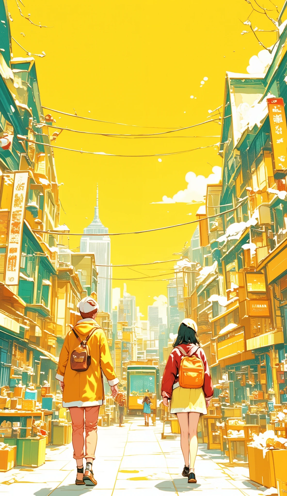 chrome yellow illustrations , Flat Street , cake decoration, Roast turkey, Girl on her way home from school, yellow-green illustrations , End of the year, English muffins , Christmas Eve , Girl, Merry Christmas , mimosa illustrations , To you, illustrations with canary yellow as the main color,, Busy Cities , beautiful woman, Santa Claus, cream yellow illustrations