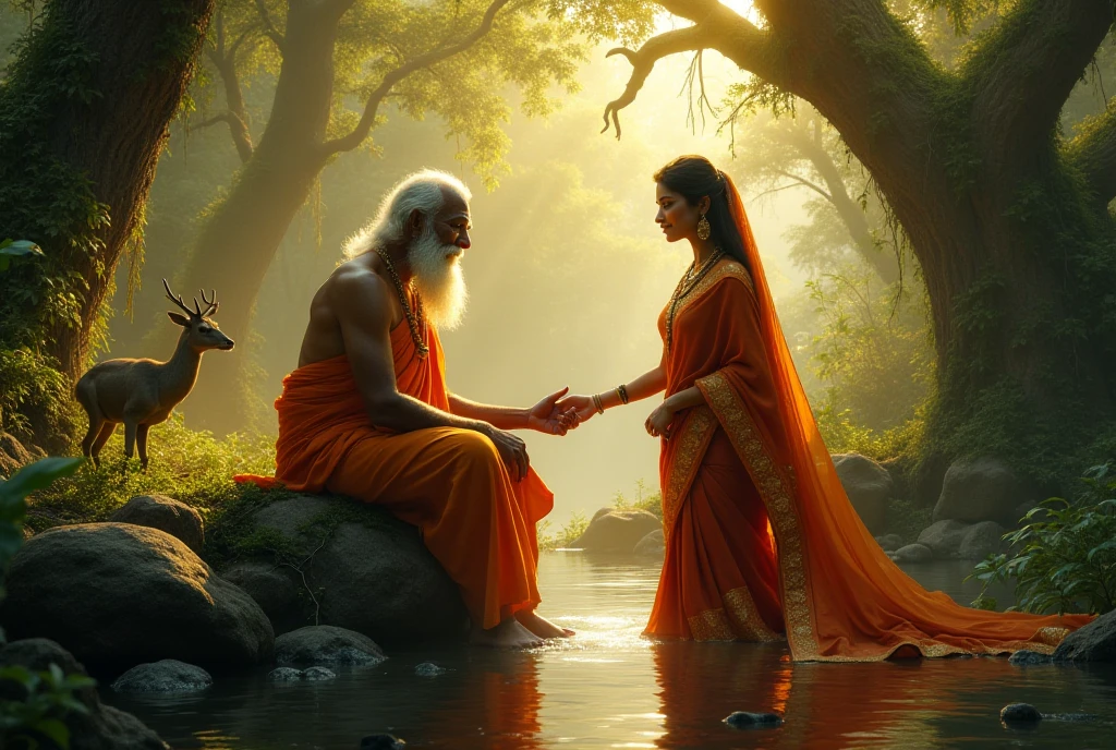 Mahabharat characters Draupadi talking to pitamah Bhishm 