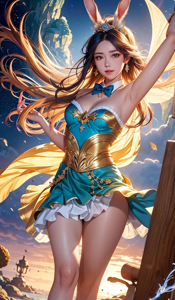 Fox ear, Blonde Hairs, Brunette Girl, big Smile, Super beautiful sparkling eyes、Girl hanging from ceiling with arms tied with rough rope、Sweat、The rope bound her body、Wet body、Rough rope digging into crotch、A large amount of liquid flows out from the groin、One leg is suspended above by a rough rope、Tied up with rope、Tightly bound、My hands are tied、Feet dangling from shackles (8K, Live Shooting, Highest quality, masterpiece: 1.4), Ultra-fine mesh, (Realism, Photorealistic: 1.48), masterpiece、highest quality、Super detailed、8K、Detailed light、Detailed Shadows、Raw、(Detailed skin)、(Realism: 1.2)、18 years old、Long Hair、White lace underwear、In the torrential rain