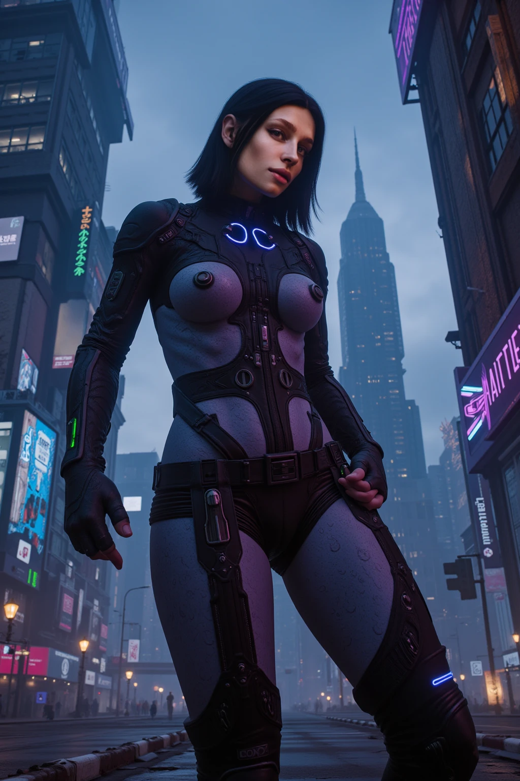 sexy young Irish woman cyberpunk