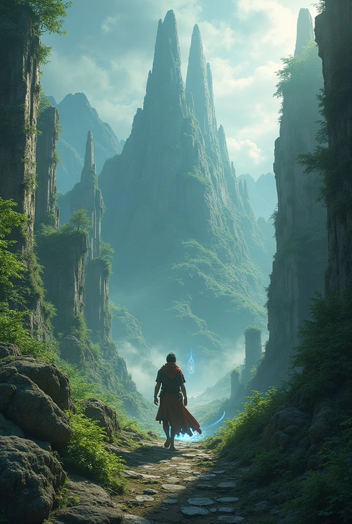 Masterpiece, best quality, high quality, extremely detailed CG unity 8k wallpaper, landscape, outdoor, sky, clouds, sky, no humans, mountain, landscape, water, tree, blue sky, waterfall, cliff, nature, lake, river , cloudy sky, award winning photography, bokeh, depth of field, HDR, bloom, chromatic aberration, photorealism, very detailed, trending on artstation, trending on CGsociety, intricate, high detail, dramatic, Chinese art, chivalrous, man, take this sword, black robe