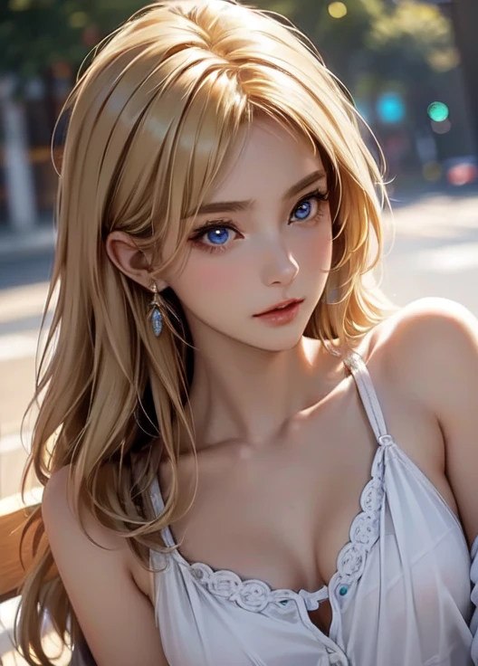 realisitic, high-detail, Hyper Detail, depth of fields, NFSW, 1 Lady, facial close-up, (((1 Lady:1.37, Solo))), (((Extreme close-up of the face))), (Beautiful face, Cute face, Detailed face,), BREAK, ((( Golden hair, Semi-long hair, Hair pulled back, Wavy Hair))), (((Detailed beautiful green eyes,))), BREAK, (((Sunny))), (((in beach))), BREAK, blazing, Shiny skin, extremely detailed CG unified 8k wallpaper, very fine 8KCG wallpaper, (masterpiece, Best Quality), High resolution, Ultra-detailed, ultra-sharp, Cinematic lighting、(all nude:1.5)、(large breasts:1.2)