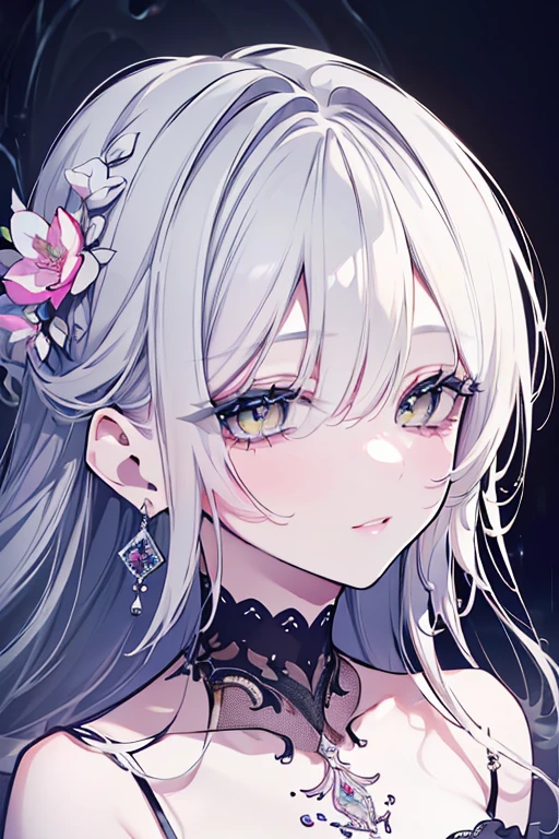 a beautiful young girl, extremely detailed eyes and face, long eyelashes, beautiful detailed lips, elegant hairstyle, intricate jewelry, detailed floral dress, (best quality,4k,8k,highres,masterpiece:1.2),ultra-detailed,(realistic,photorealistic,photo-realistic:1.37),vibrant colors,dramatic lighting,cinematic composition,fantasy art,digital painting,mystical atmosphere