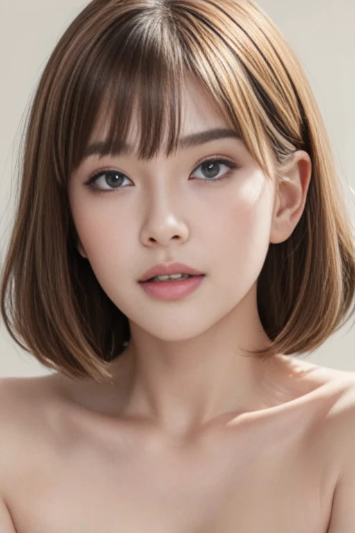 (((forehead、Northern Europe、White、beautiful girl、ホワイトblonde、White Background、High neck sleeveless、cute、young、True Face、Shiny Hair、whole body)))、Tabletop, Highest quality, shape, Very detailed, finely, High resolution, 8k wallpaper, Perfect dynamic composition, finelyて美しい目, Deco Out,blonde, chest, Natural color lip,White Background, random cute poses,