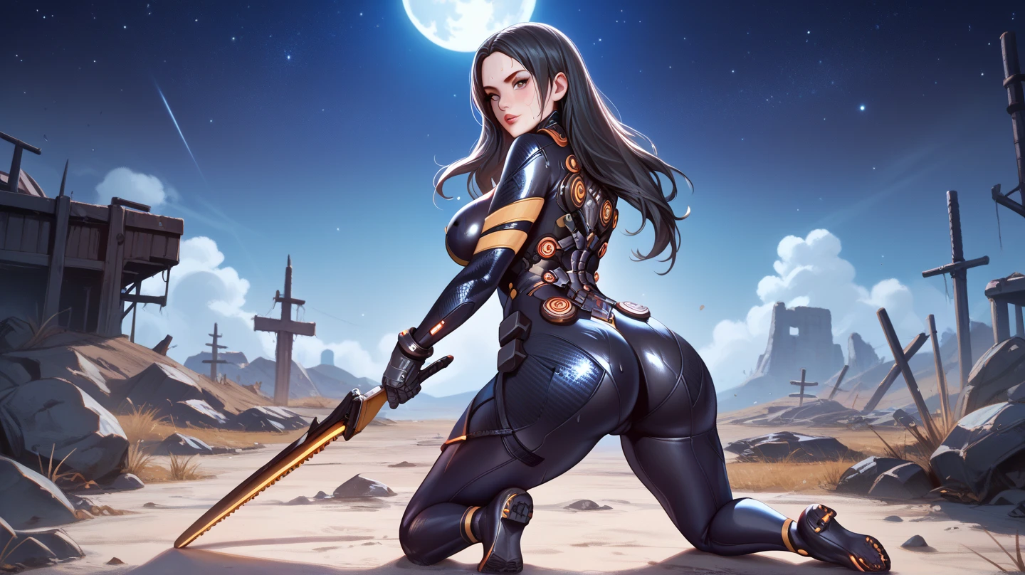 Stellar Blade (Eve) with hot curvy body with big breasts and big hot ass guerreira coreana saxy