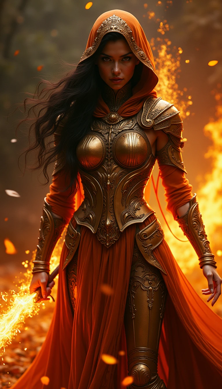 alcohol ink, 8k, uhd, photo, vibrant, portrait photography, hyper realistic liquid effect, concept art, masterpiece, a perfect of photorealistic young curvy Malay woman wearing full knight armor clotch, she pose with lots of hyper realistic flames burning her bodies, burning flames waving long hair, floating in the air, Ultra realistic and highly detailed, the Renaissance era 