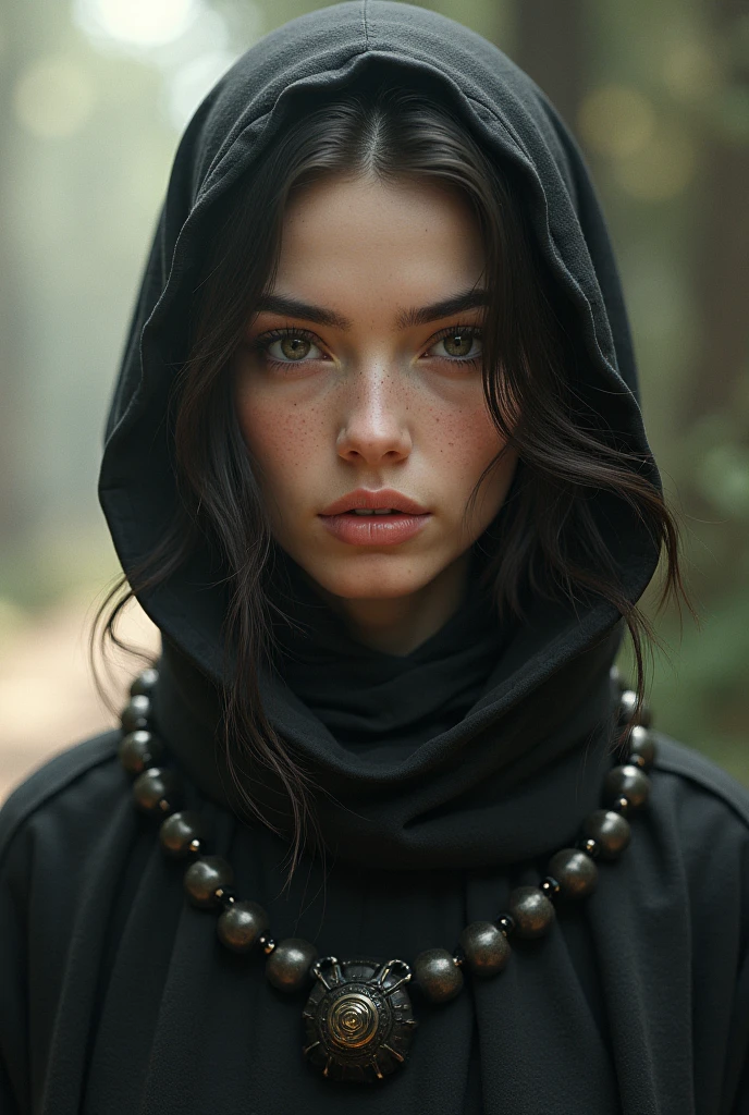 high angle photo of a gorgeous young ebony girl 16years old in the style of stefan kostic, dua lipa, very long hair, very big yellow eyes, realistic skin texture, look down, black Knitted scarf, yellow jacket, black leggings, slender hips, 1 / 2 body crop, 8 5 mm art lens, f 1. 2, sharp focus, 8 k high definition, insanely detailed, intricate, elegant, shot by professional photographer Amanda Carlson, winter, snow day, (more snow:1.3),